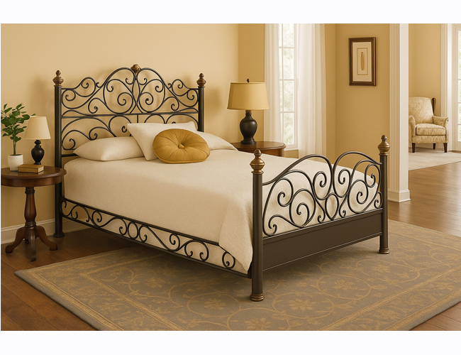 Queen Elegance Bed & Rails Queen Elegance Bed & Rails