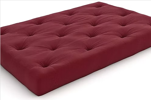 Double Burgundy Futon Mattress