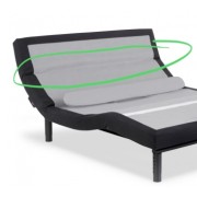 How upright (what angle) can the head of an adjustable bed be raised?