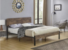 Queen Dark Wood Panel Bed Queen Dark Wood Panel Bed