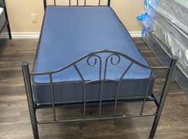 Twin Steel Platform Bed & Mattress Twin Steel Platform Bed & Mattress