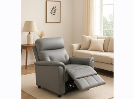 Grey Leather Match Recliner Grey Leather Match Recliner