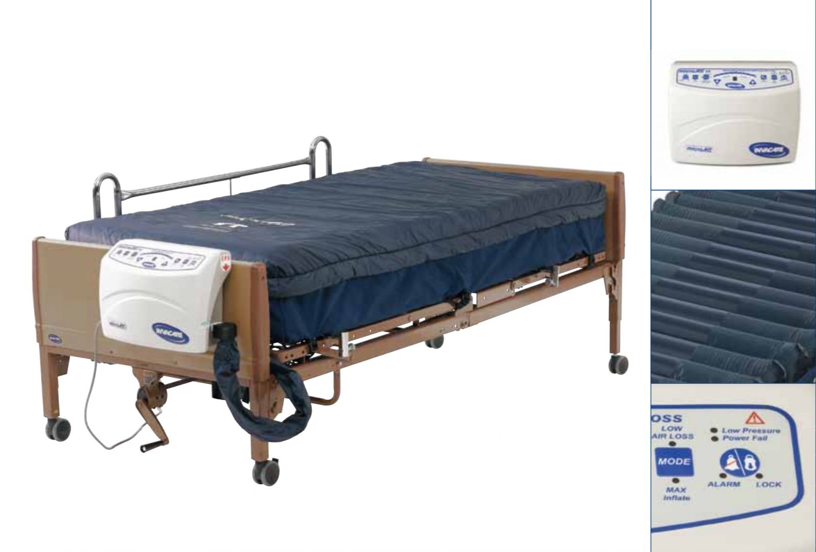 hospital bed with mattress & rails rental