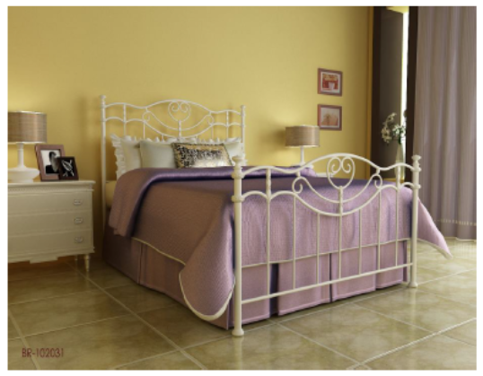 White iron bed for sale in Canada