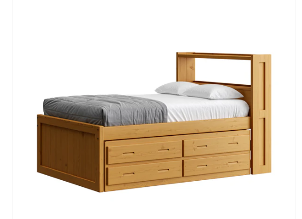 bookcase bed with storage underneath made in Canada