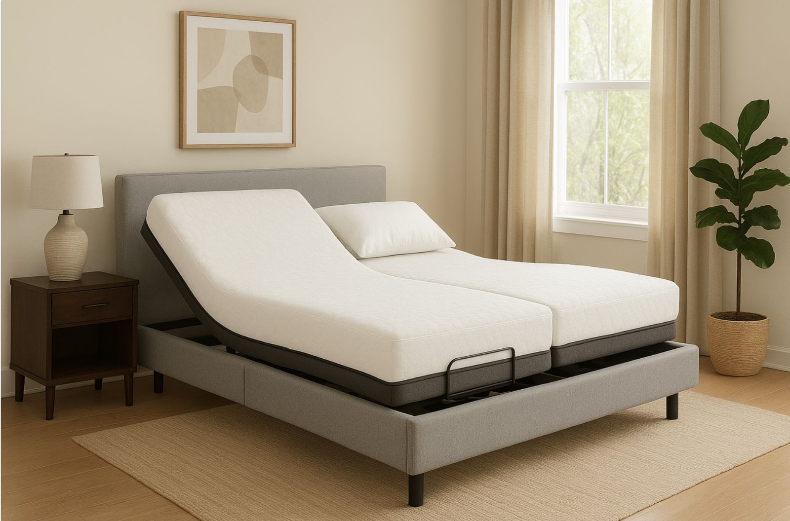 Split king electric beds on display in Mississauga 